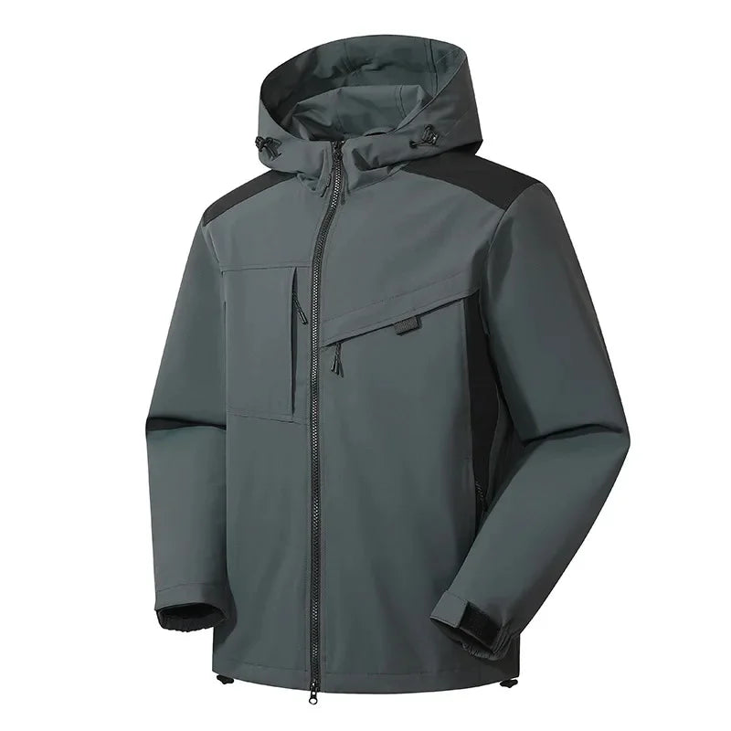 Stilvolle Herren Skijacke mit Kapuze, schützt vor Kälte & Schnee, sportliche Wintermode für Männer.