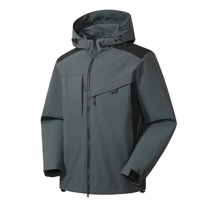 Stilvolle Herren Skijacke mit Kapuze, schützt vor Kälte & Schnee, sportliche Wintermode für Männer.