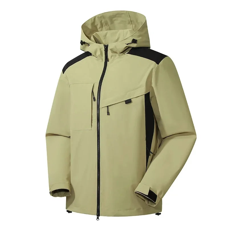 Hochwertige Herren Skijacke mit Kapuze, wasserabweisend, ideal für Ski & Outdoor im Winter.