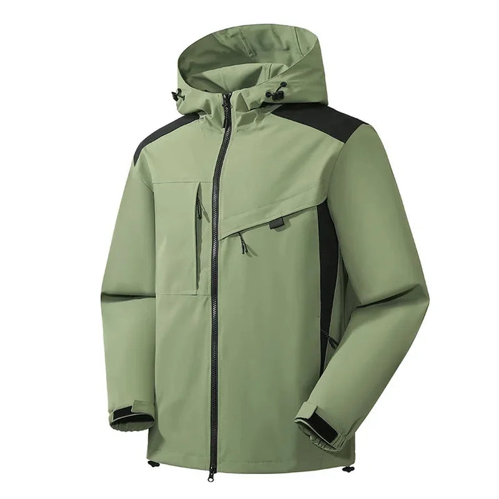 Robuste Herren Schneejacke mit Kapuze, warm gefüttert, perfekt für Skiurlaub und Winterabenteuer.