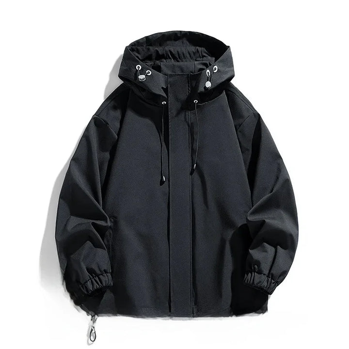Funktionale Herren Skijacke, Übergröße, mit Kapuze. Warm, robust für Wintersport und Outdoor.