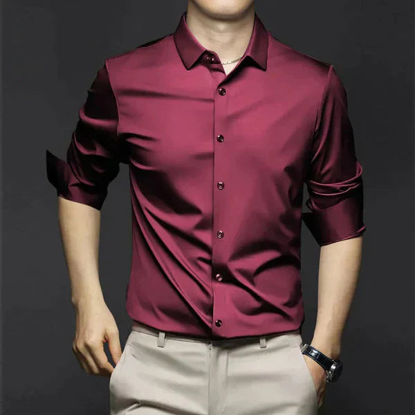 Casual Frühlingshemd Herren: Slim Fit, langärmlig, modern und komfortabel. Ideales Oberhemd für Freizeit & Alltag.