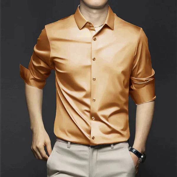Stilvolles Herrenhemd Slim Fit: Für Frühling, Langarm. Elegant und schmal geschnitten, vielseitig für jede Gelegenheit.