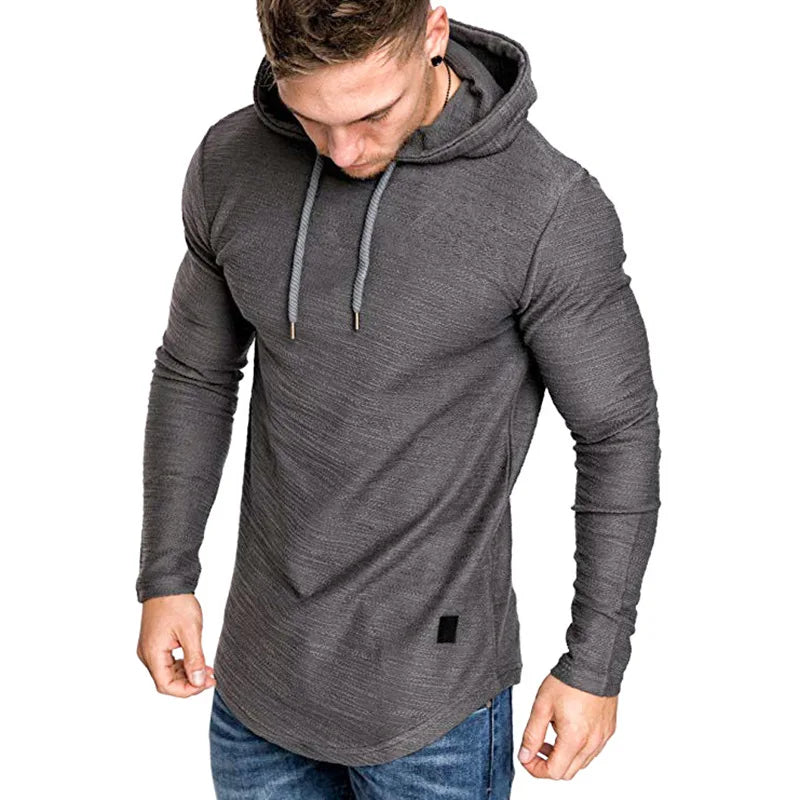 Komfortabler Herren Kapuzenpullover Slim Fit. Weicher Hoodie mit verstellbarer Kapuze, ideal für Sport & Freizeit.