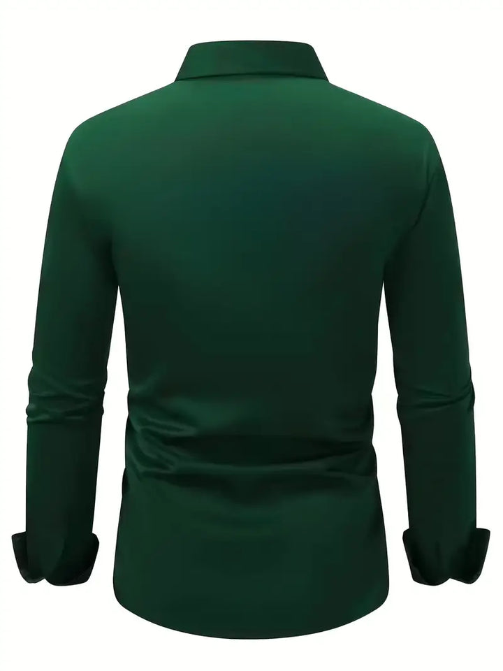 Modisches Herrenhemd mit Langarm, Slim Fit Design