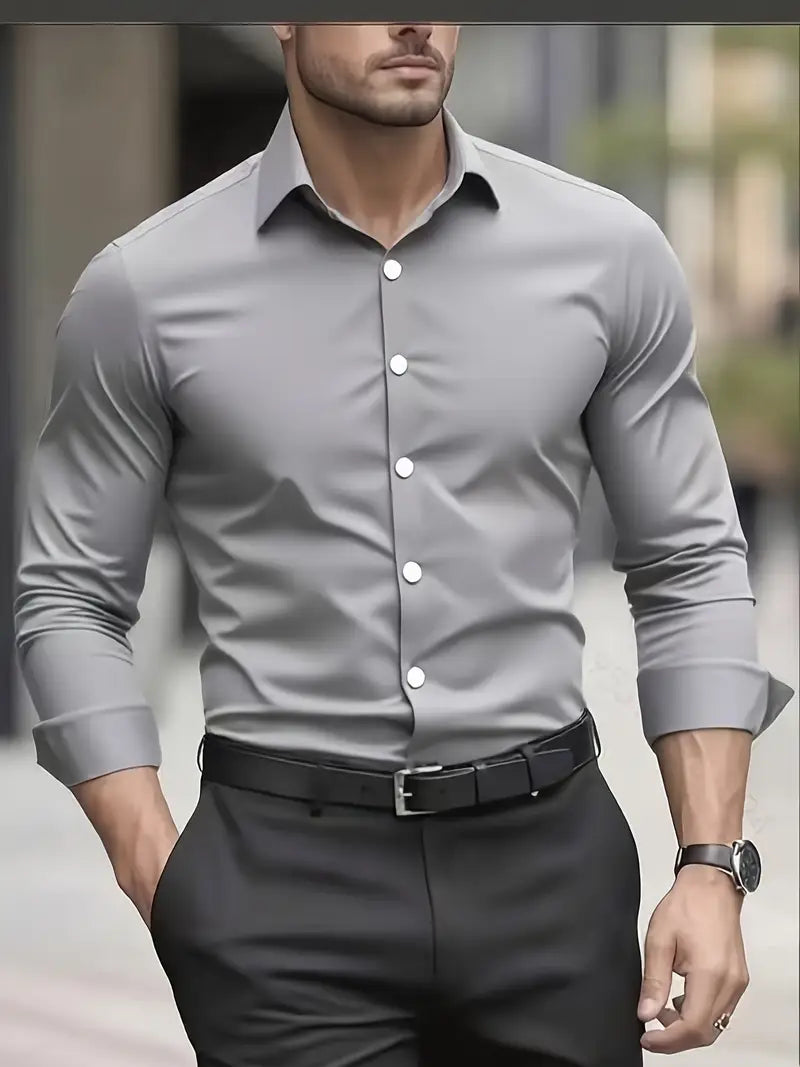 Herrenhemd modern, Slim Fit, Langarm