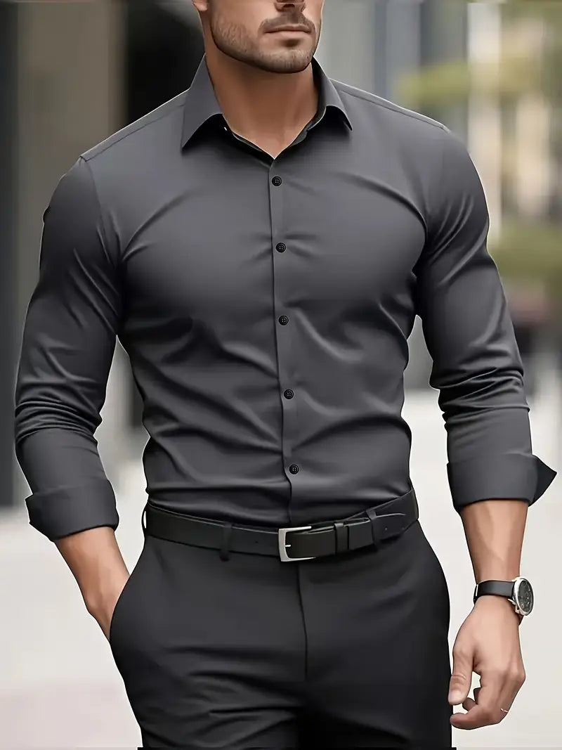 Bequemes elegantes Hemd Herren, Slim Fit