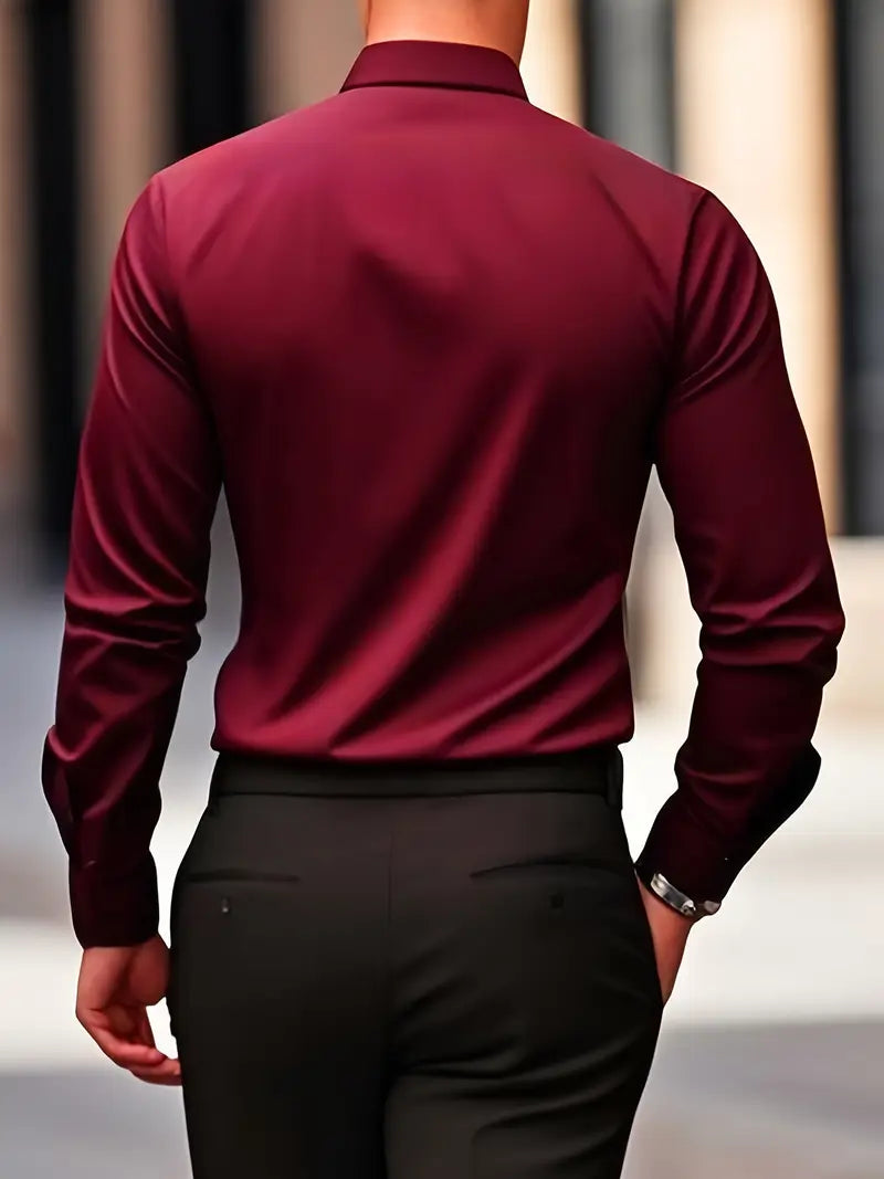 Modisches Langarmhemd für Herren, ideal für Business Casual