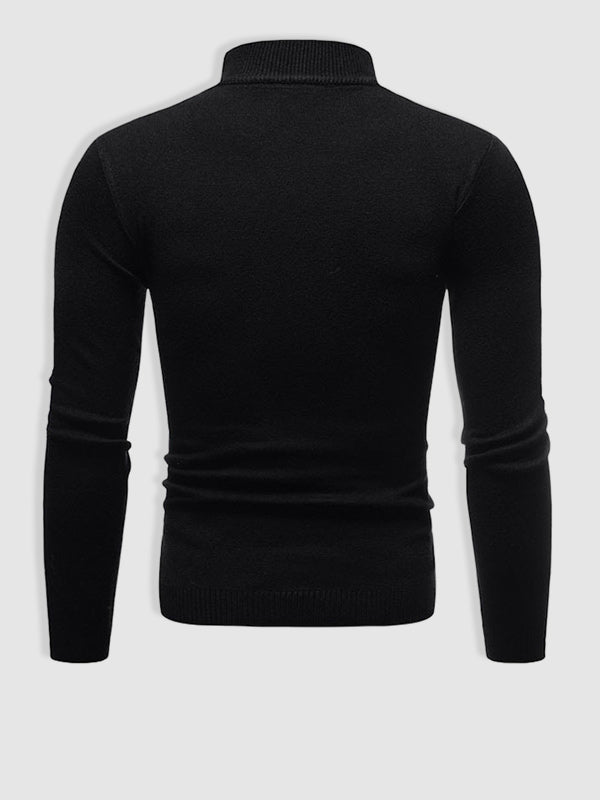 Stylischer Herren Rollkragenpullover für Business Casual. Slim Fit Frühlingsmode in elegantem Design.