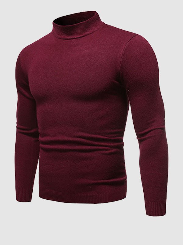 Moderner Herren Rollkragenpullover Schwarz. Slim Fit für elegante Herrenmode im Frühling und Alltag.