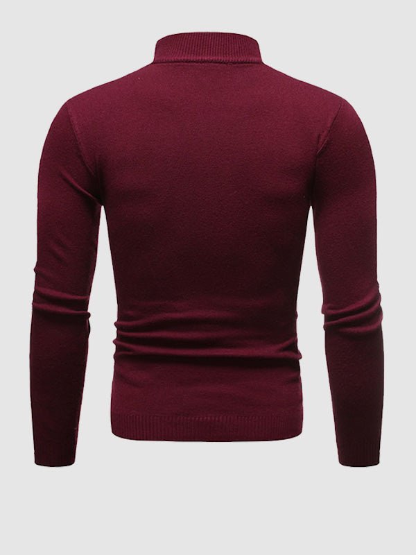 Eleganter Slim Fit Rollkragenpullover für Herren. Komfortabler Langarm-Pullover, perfekt für die Frühlingsgarderobe.