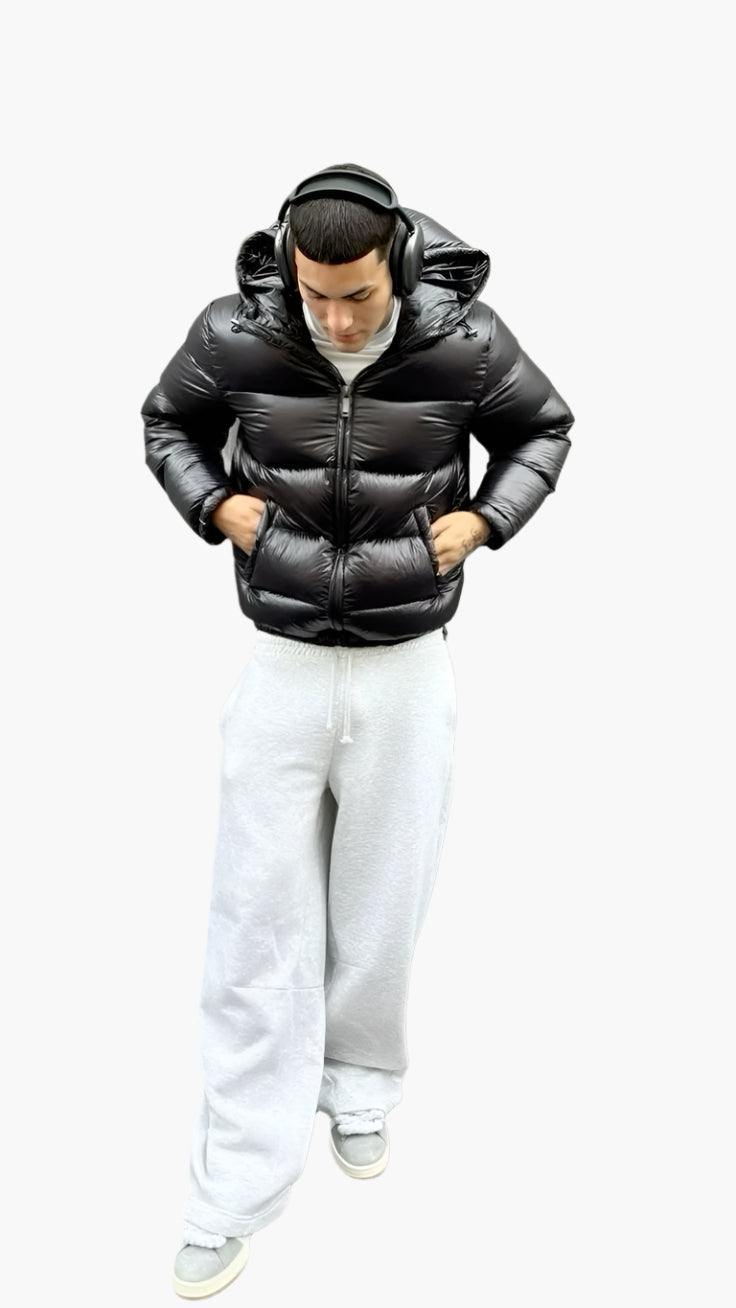 Herren Stepp-Puffer Mantel, stilvoll und warm, perfekt für kalte Wintertage.