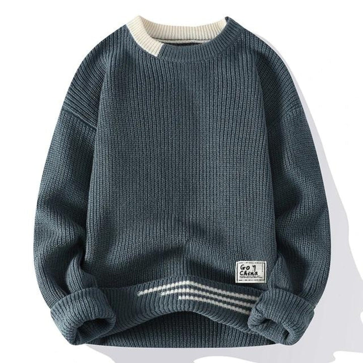 Eleganter Herren Strickpullover mit Rundhals für vielseitige Casual-Outfits; warm, bequem und modisch.