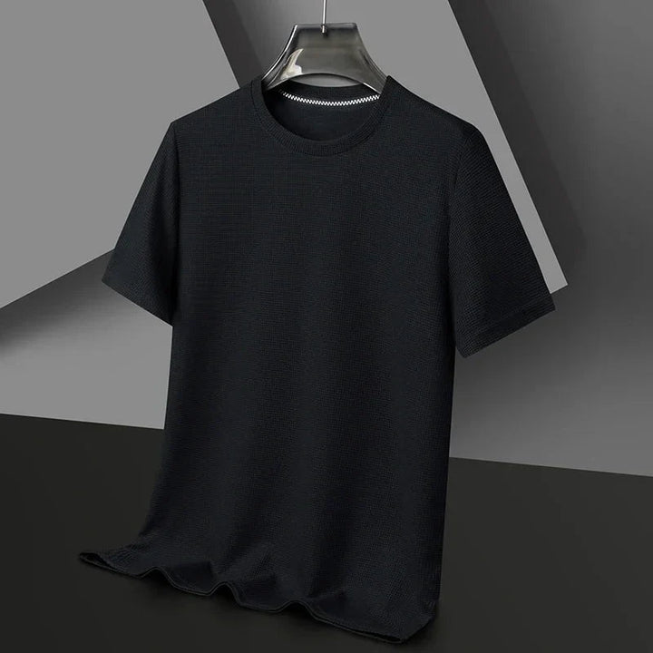 Vielseitiges Herren Kurzarm T-Shirt, atmungsaktiv, mit Waffelstruktur für Alltag, Freizeit & Sommeraktivitäten.