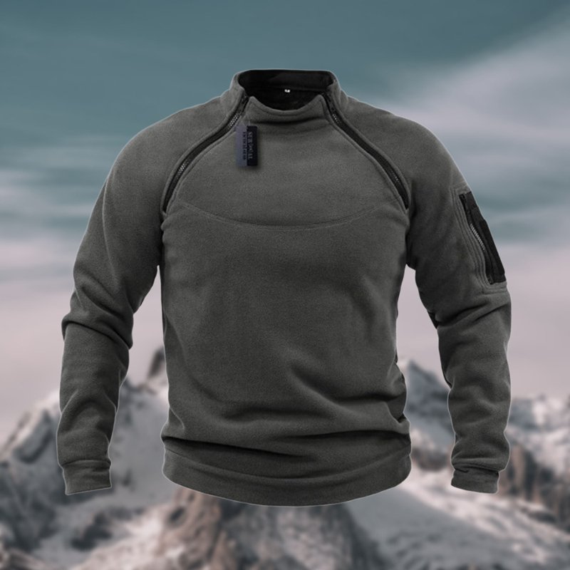 Sportlicher Herren Tactical Pullover mit Viertelreißverschluss, perfekt für Abenteuer und Reisen.