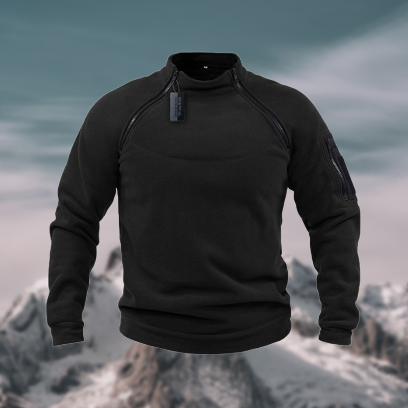 Funktionaler Herren Pullover mit Viertelreißverschluss, atmungsaktiv & strapazierfähig für Outdoor.