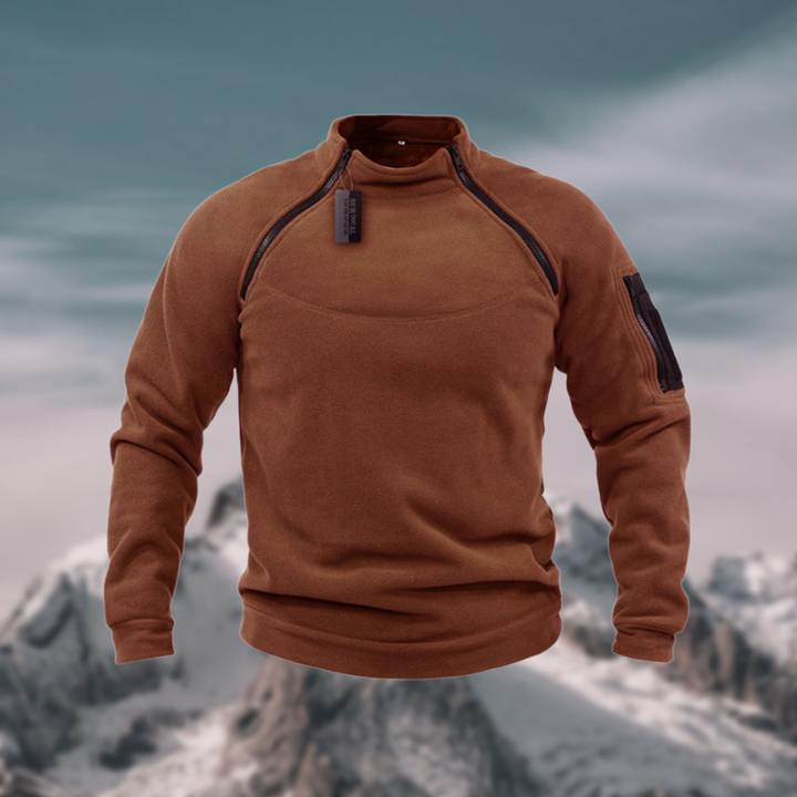 Stylischer Herren Tactical Pullover, mit Viertelreißverschluss für sportliche Freizeit-Looks.