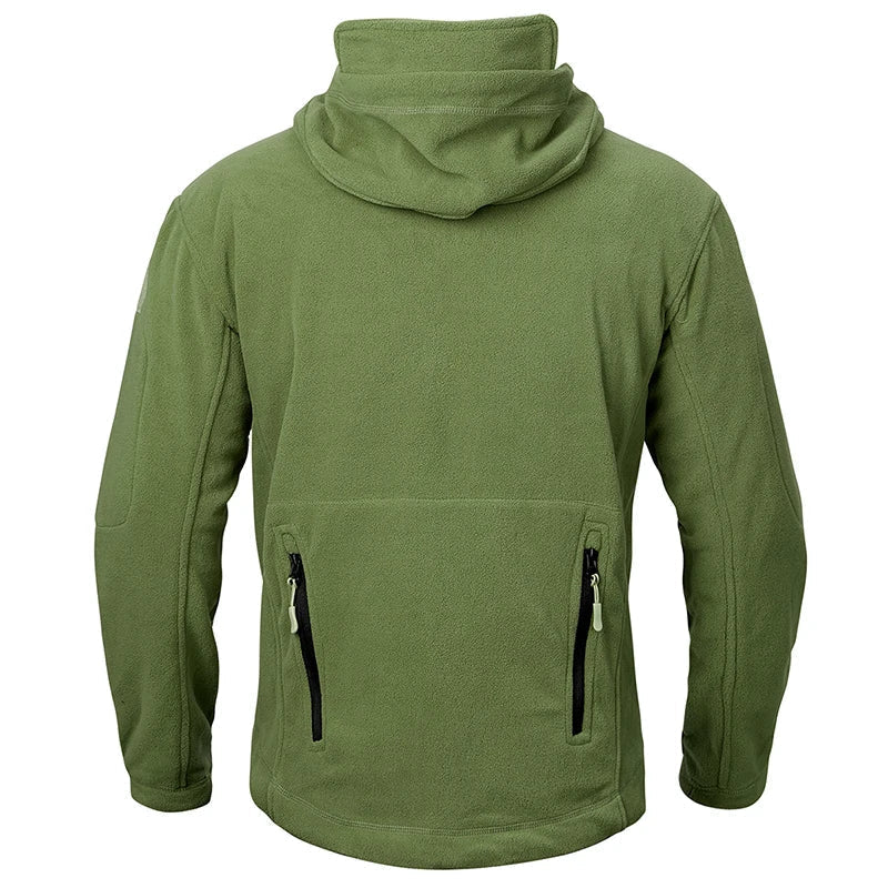 Warme Herren Outdoorjacke mit Fleece-Futter für extremen Kälteschutz. Taktische Winterjacke für Freizeit.