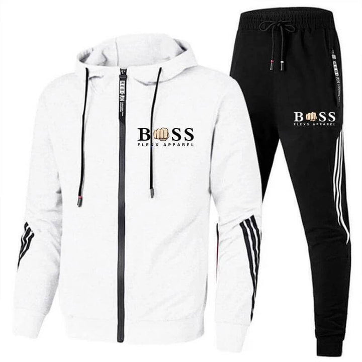 Herren Trainingsanzug: Komfortabler Slim-Fit-Zweiteiler mit Reißverschlussjacke und Jogginghose für Sport & Freizeit.