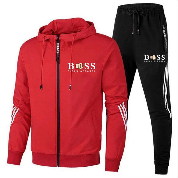 Komfortabler Herren Sportbekleidungs-Zweiteiler: Slim-Fit-Jogginghose und Jacke ideal für Training und Freizeit.