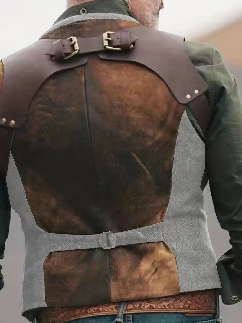 Vielseitige Herren V-Ausschnitt Wende-Weste, ideal für elegante Anlässe oder als stilvolles Layering-Stück.