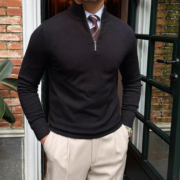Herren Viertelzip Pullover, stilvoll und vielseitig für den Frühling.