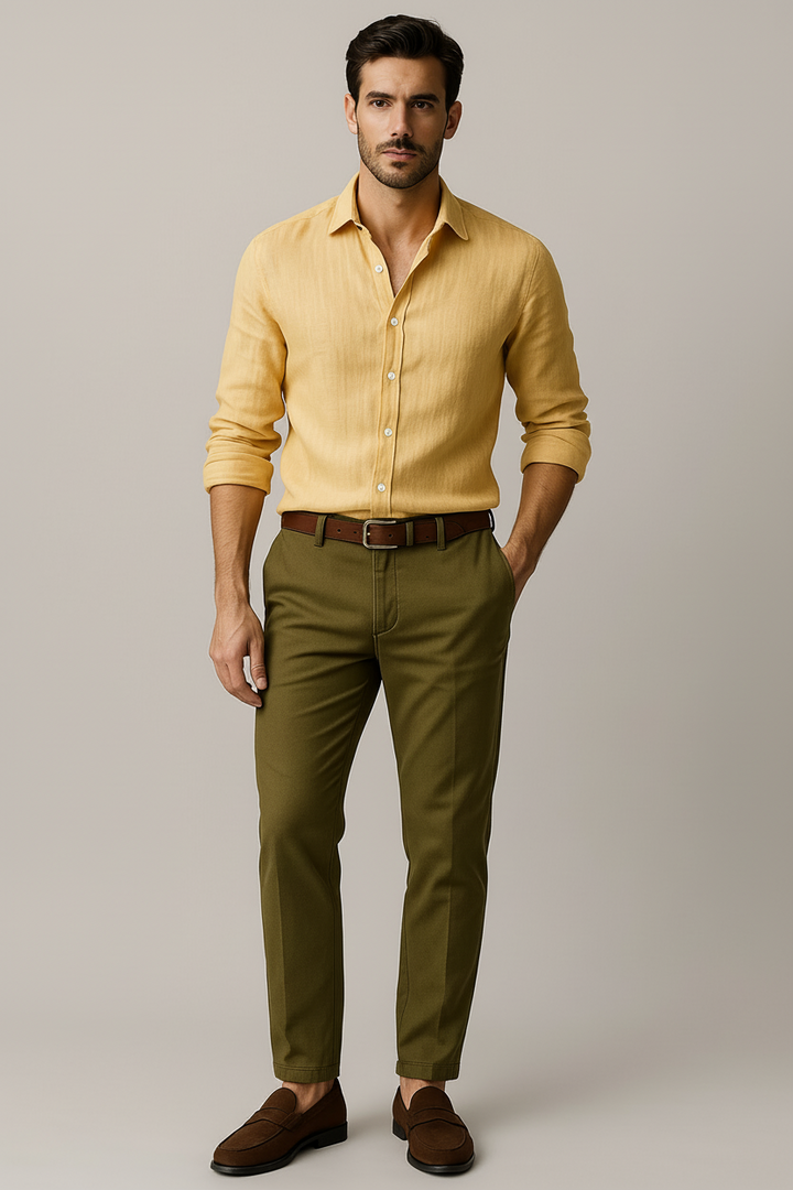 Herren Vintage Hemd mit Knöpfen, lässig-elegant, ideal für den Sommer.