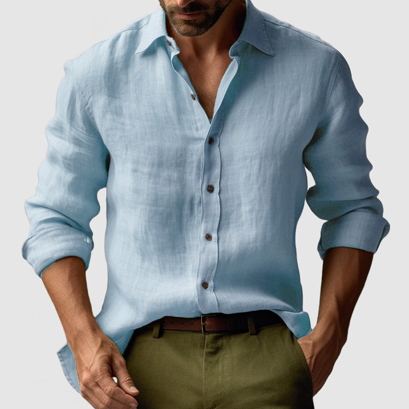 Elegantes Herren Vintage Hemd mit Knöpfen, vielseitig für Business Casual und legere Anlässe.