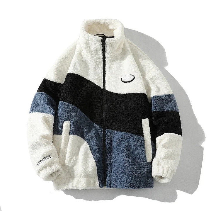 Moderne Herren Vintage Jacke mit Reißverschluss, perfekte Freizeit- & Übergangsjacke für stilbewusste Männer.
