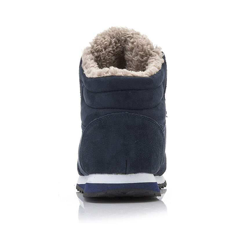 Herren-Winterschuh in Dunkelblau, High-Top, gefüttert, mit griffiger Profilsohle