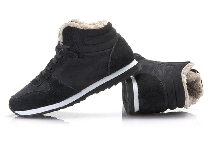 Herren-Winterschuhe in Hellbraun, gefütterte High-Top-Sneakers, für höchsten Tragekomfort