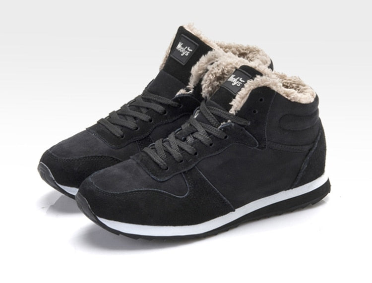 Herren-Winterschuhe, gefütterte High-Top-Sneakers, in stylischer Farbkombination