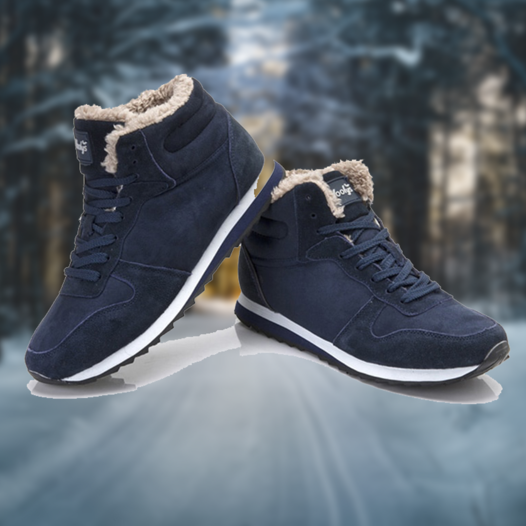 Herren Winterstiefel, High-Top-Sneakers, gefüttert, als Teil eines lässigen Winter-Outfits
