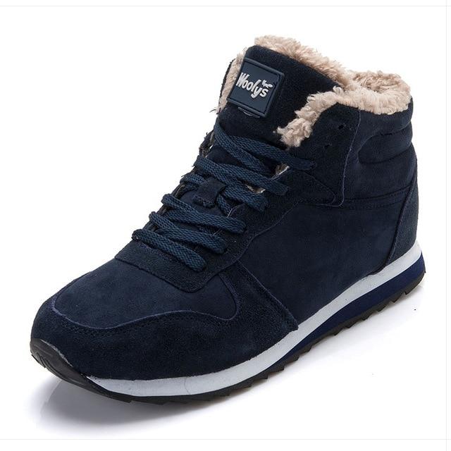 Herren-Sneakers im High-Top-Design, gefüttert, mit rutschfester Sohle für Winter