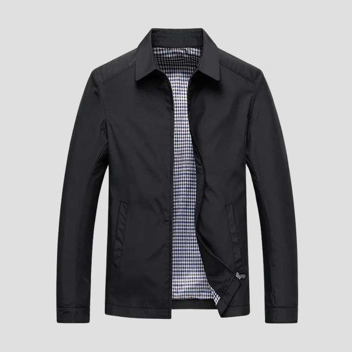 Leichte Herren-Freizeitjacke mit Reißverschluss, wasserdicht & atmungsaktiv, perfekt für den Übergang.