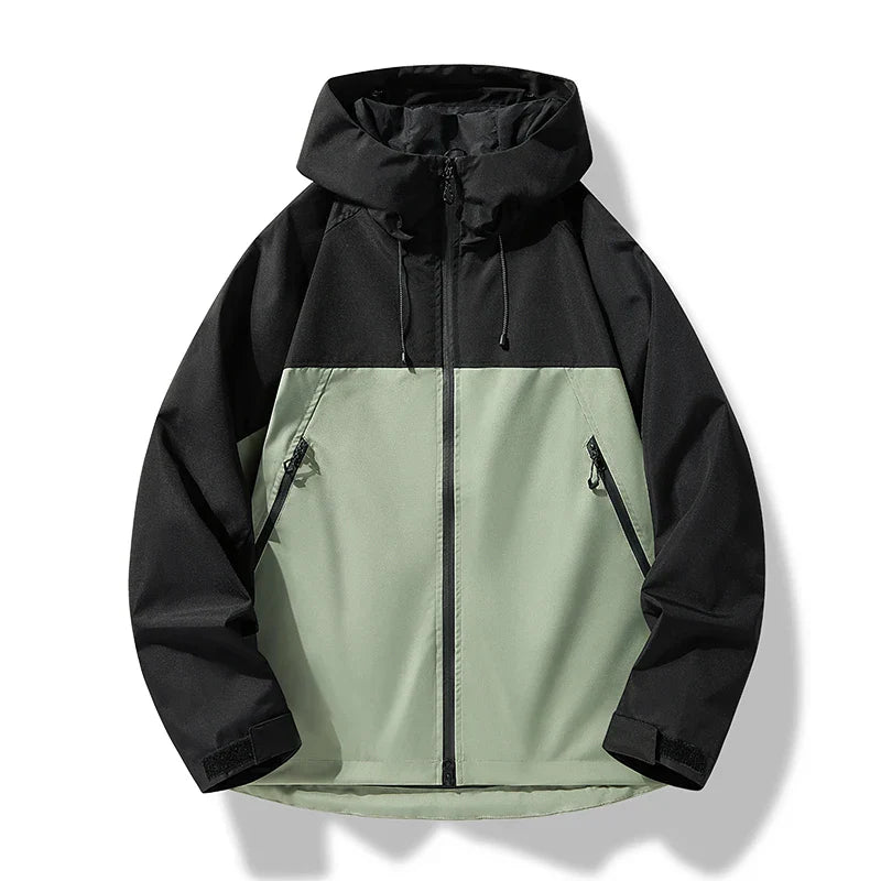 Herren Shell Jacke, wasserdicht & winddicht, mit Kapuze und Reißverschlüssen, für Sport & Outdoor.