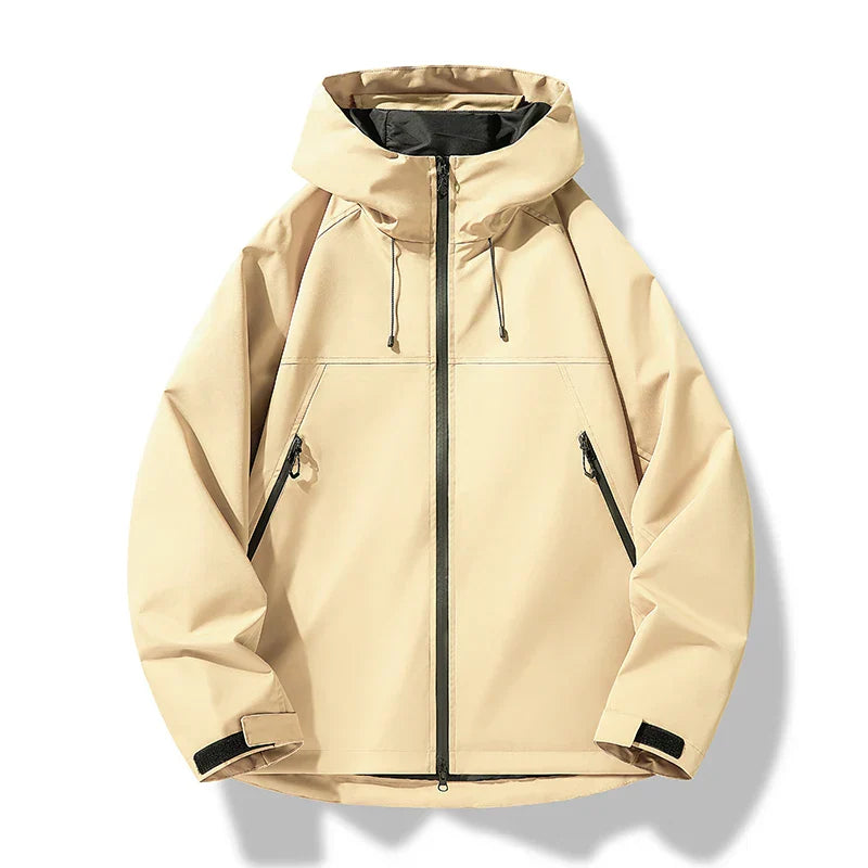 Stylische Herren Funktionsjacke, wasserdicht & winddicht, als leichte Übergangsjacke für Outdoor & Alltag.