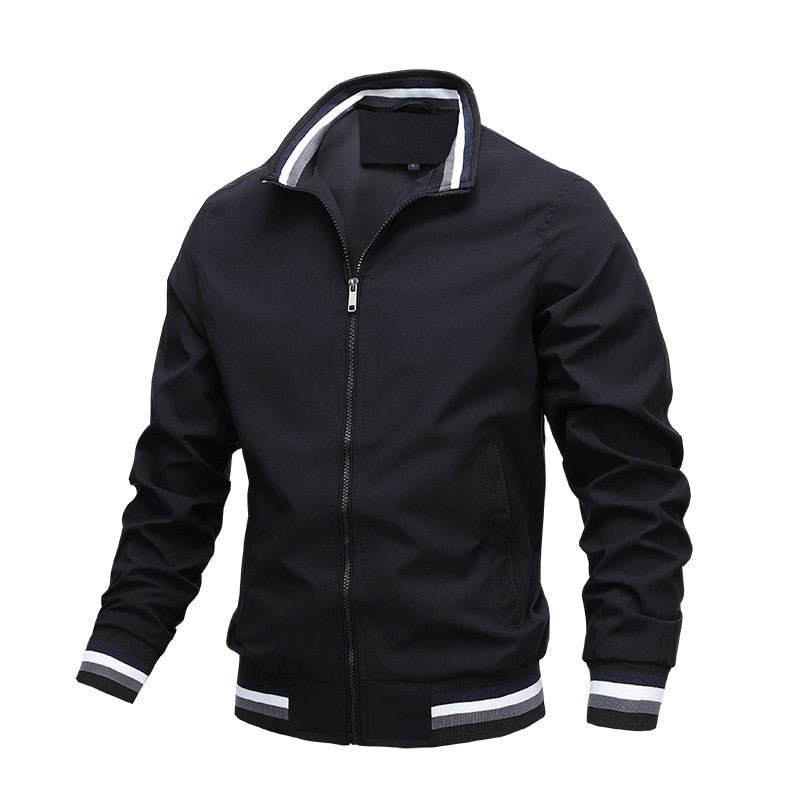 Herren Winter Bomberjacke mit Reißverschluss, warm und stilvoll für kalte Wintertage.