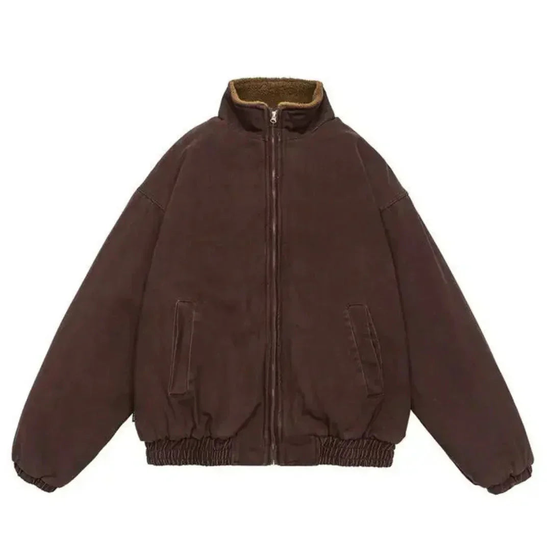 Herren Winter-Casual-Jacke mit Reißverschluss, warm & stilvoll, ideal für Freizeit & Alltag.