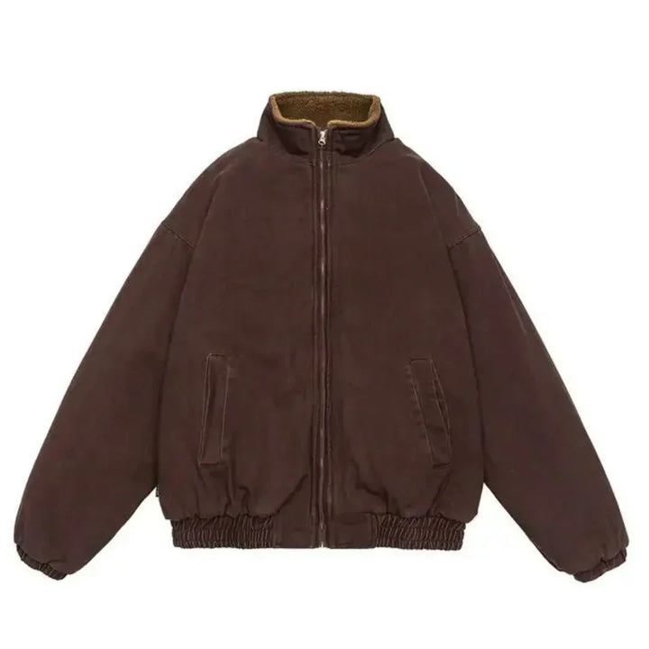 Herren Winter-Casual-Jacke mit Reißverschluss, warm & stilvoll, ideal für Freizeit & Alltag.