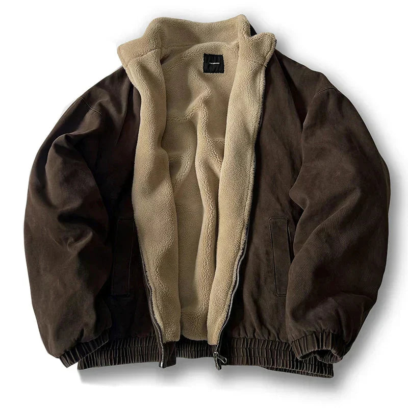 Robuste Herren Winter-Freizeitjacke mit Reißverschluss, warm & stilvoll für Outdoor & Herrenmode.