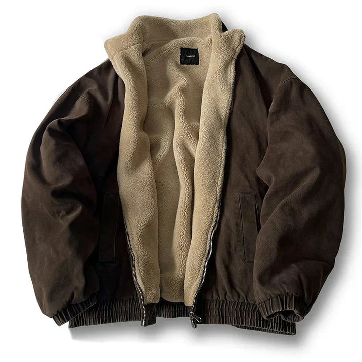 Robuste Herren Winter-Freizeitjacke mit Reißverschluss, warm & stilvoll für Outdoor & Herrenmode.