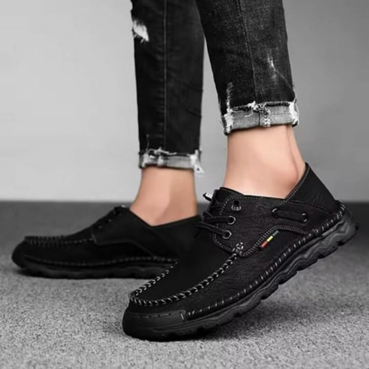 Klassische Herren Halbschuhe: Robuste Winter-Oxfords in Braun, elegant und vielseitig für Business & Freizeit.