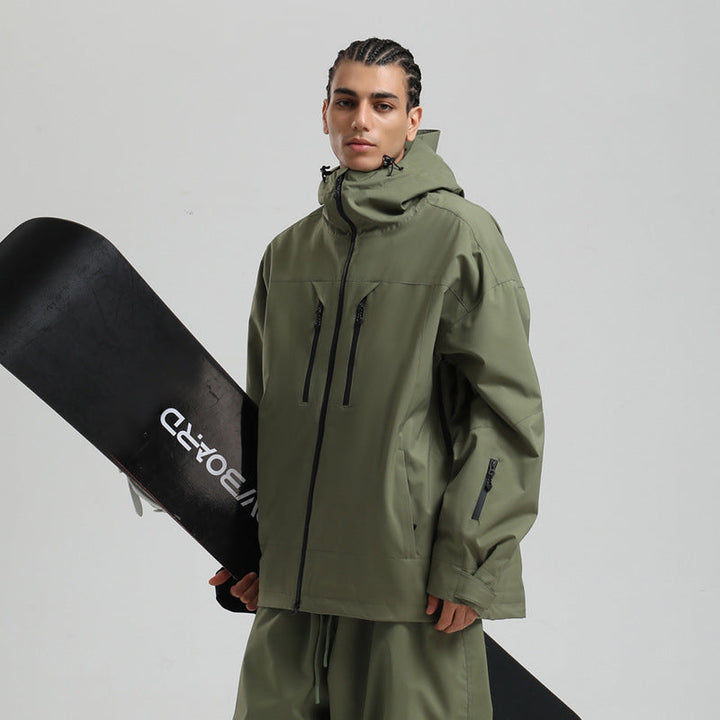 Verstellbare Kapuze der Herren Winter Skijacke, schützt effektiv vor Wind und Schnee.