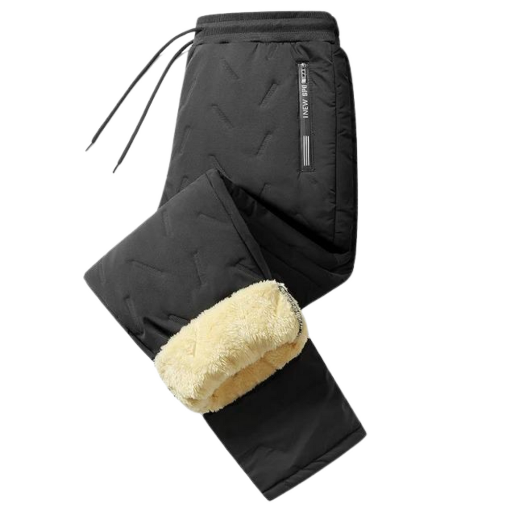 Bequeme Herren Winterhose mit Elastikbund, ideal für Outdoor. Warme, kältebeständige Thermohose für Freizeit & Sport.