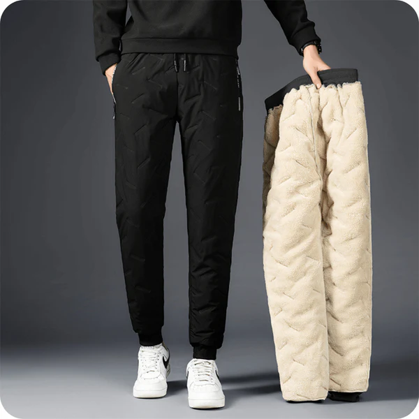 Herren Winter Thermohose: warm, wasserabweisend, kältebeständig. Bequeme Outdoor-Hose mit Elastikbund für den Winter.