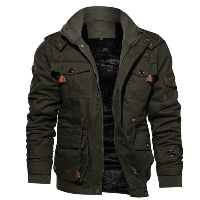 Herren-Winterjacke Emilian, isoliert, wasserabweisend, stilvoll mit Stehkragen und Metallakzenten, elegant und komfortabel.