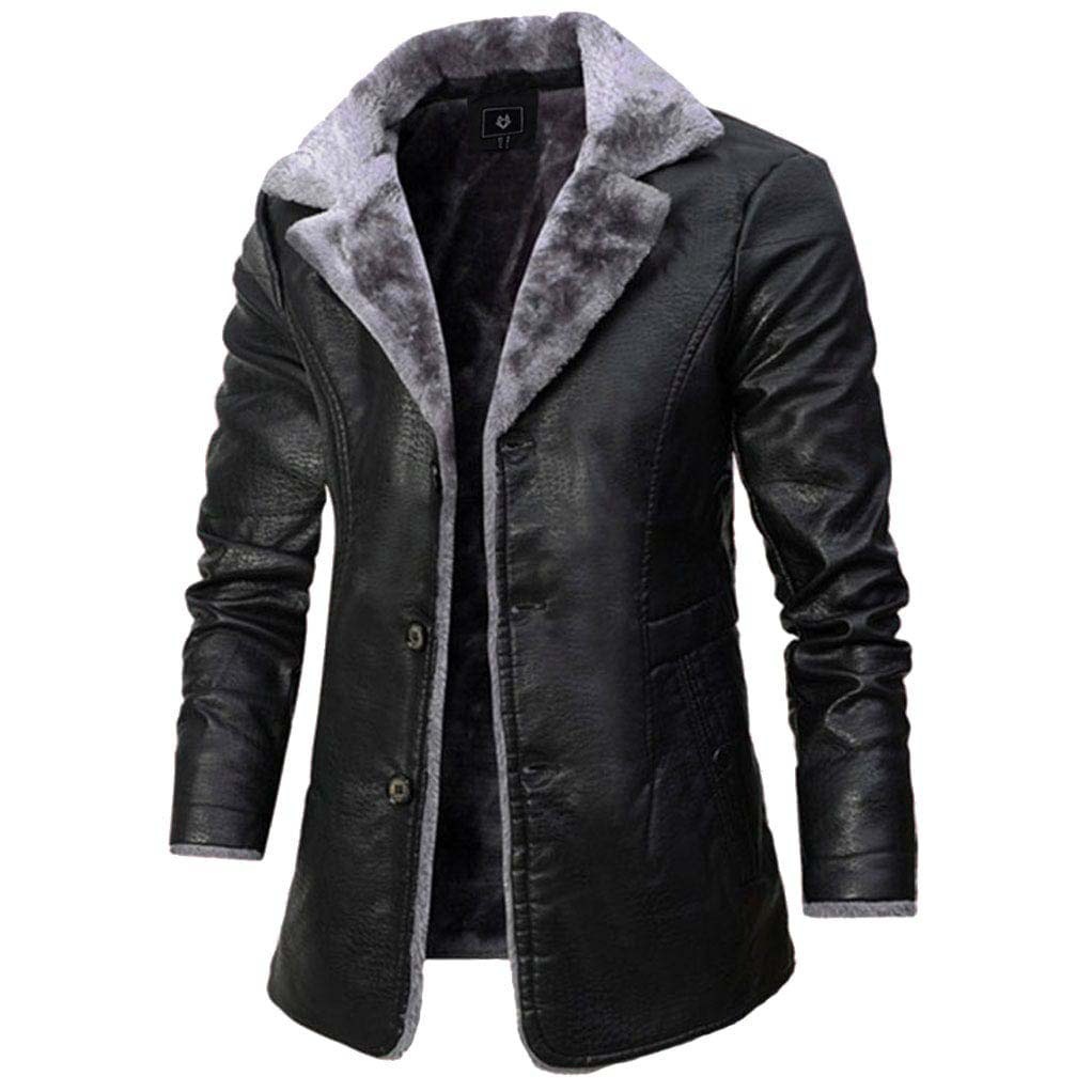 Herren Winterjacke in Schwarz, winddicht und warm gefüttert, ideal für kalte Tage und stilvolle Outfits.