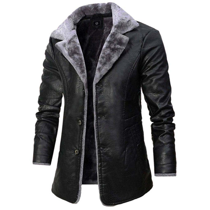 Herren Winterjacke in Schwarz, winddicht und warm gefüttert, ideal für kalte Tage und stilvolle Outfits.