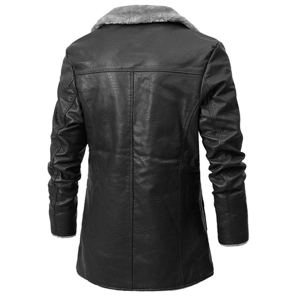 Braune Herren Winterjacke, elegant und warm, perfekt für Business und Casual Looks im Winter.